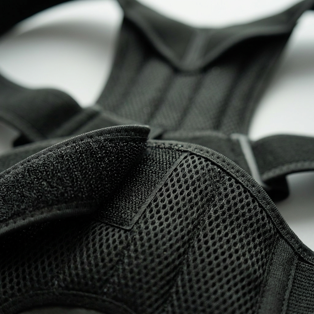Sollievo Adjustable Comfort Vest, Mesh Fabric and Closure Detail