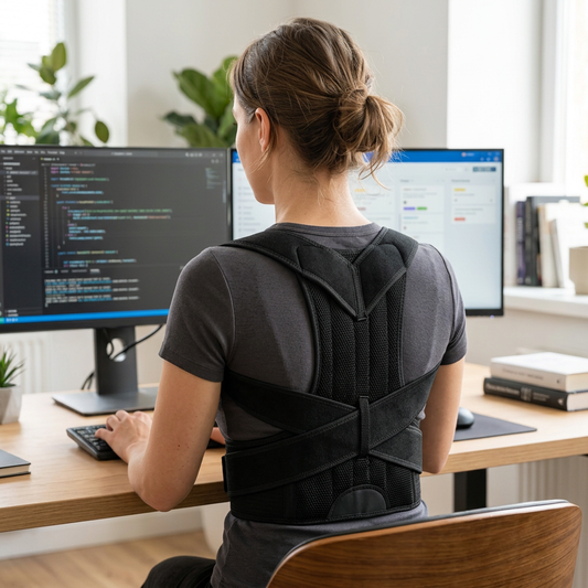 Sollievo Adjustable Comfort Vest, Lifestyle In Use at Office