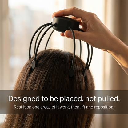 Sollievo Cordless Head Massager - Designed to be placed not pulled
