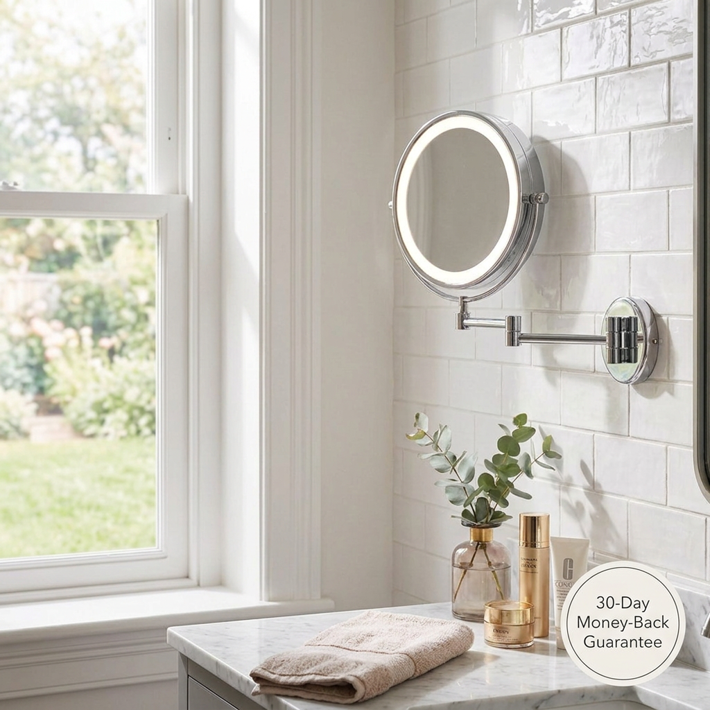 Sollievo LED Magnifying Mirror - 30-Day Money-Back Guarantee