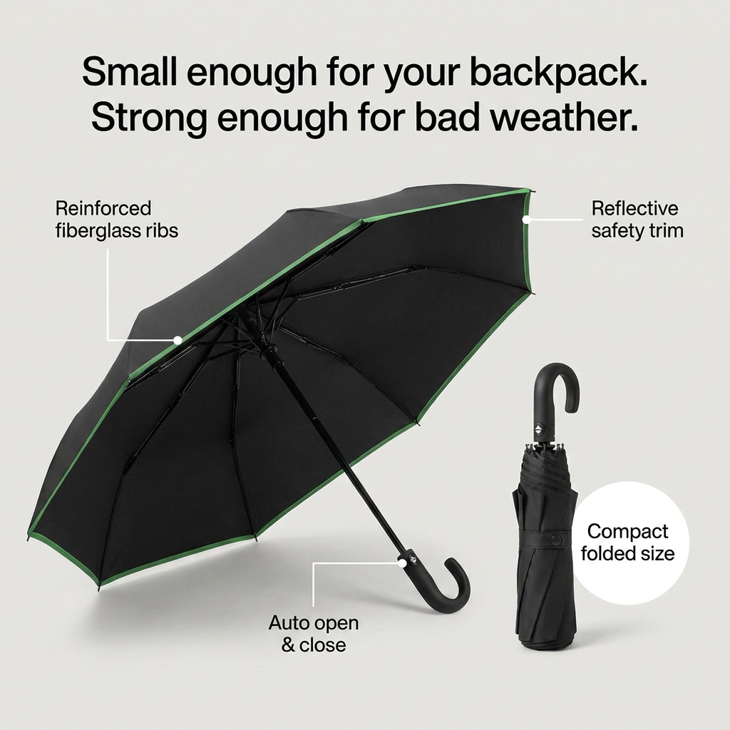 Sollievo Stormproof Umbrella - Specs and evidence