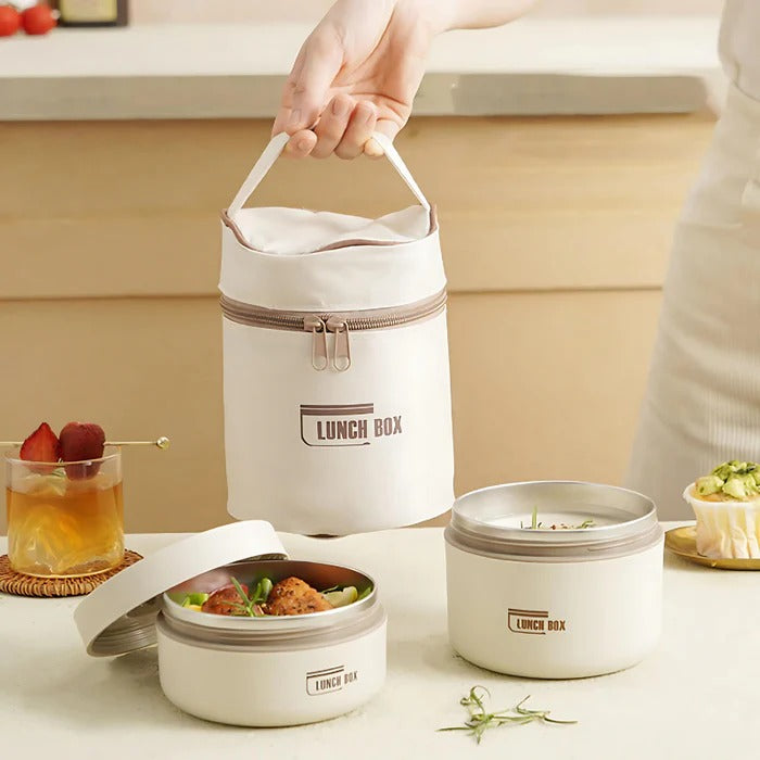 Sollievo Insulated Tiered Lunch Box Set