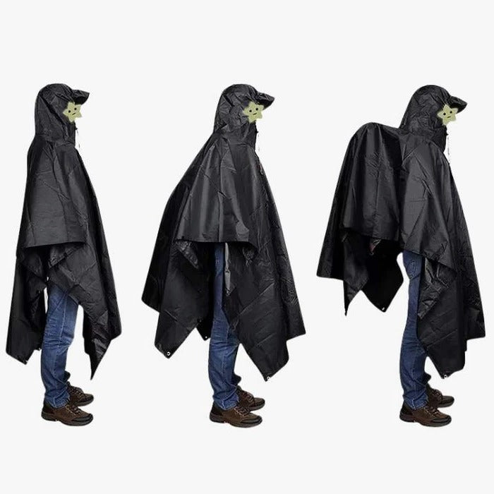 Sollievo Packable Rain Poncho for Outdoor Coverage