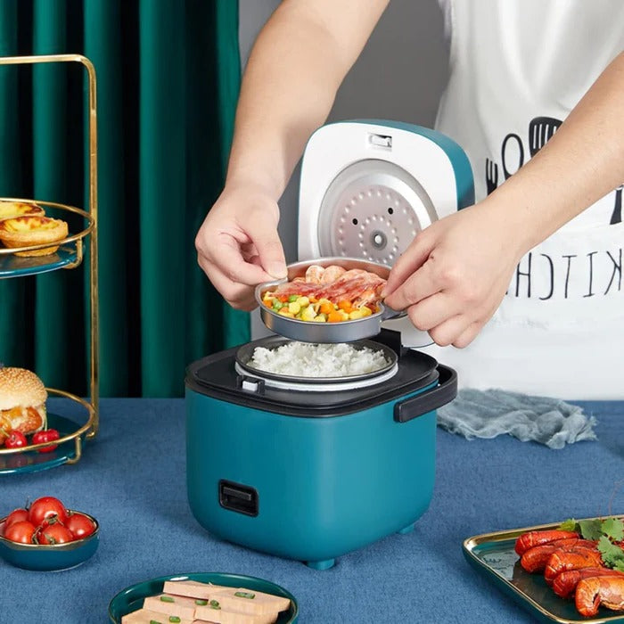 Sollievo Mini Rice Cooker with Steamer Tray