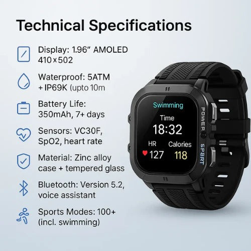 Sollievo Waterproof Sports Watch