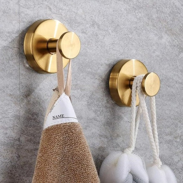 Sollievo Twist-Lock Suction Wall Hooks, 2-Pack