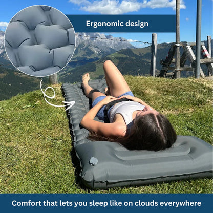 Sollievo Ultralight Compact Sleeping Pad with Built-In Foot Pump