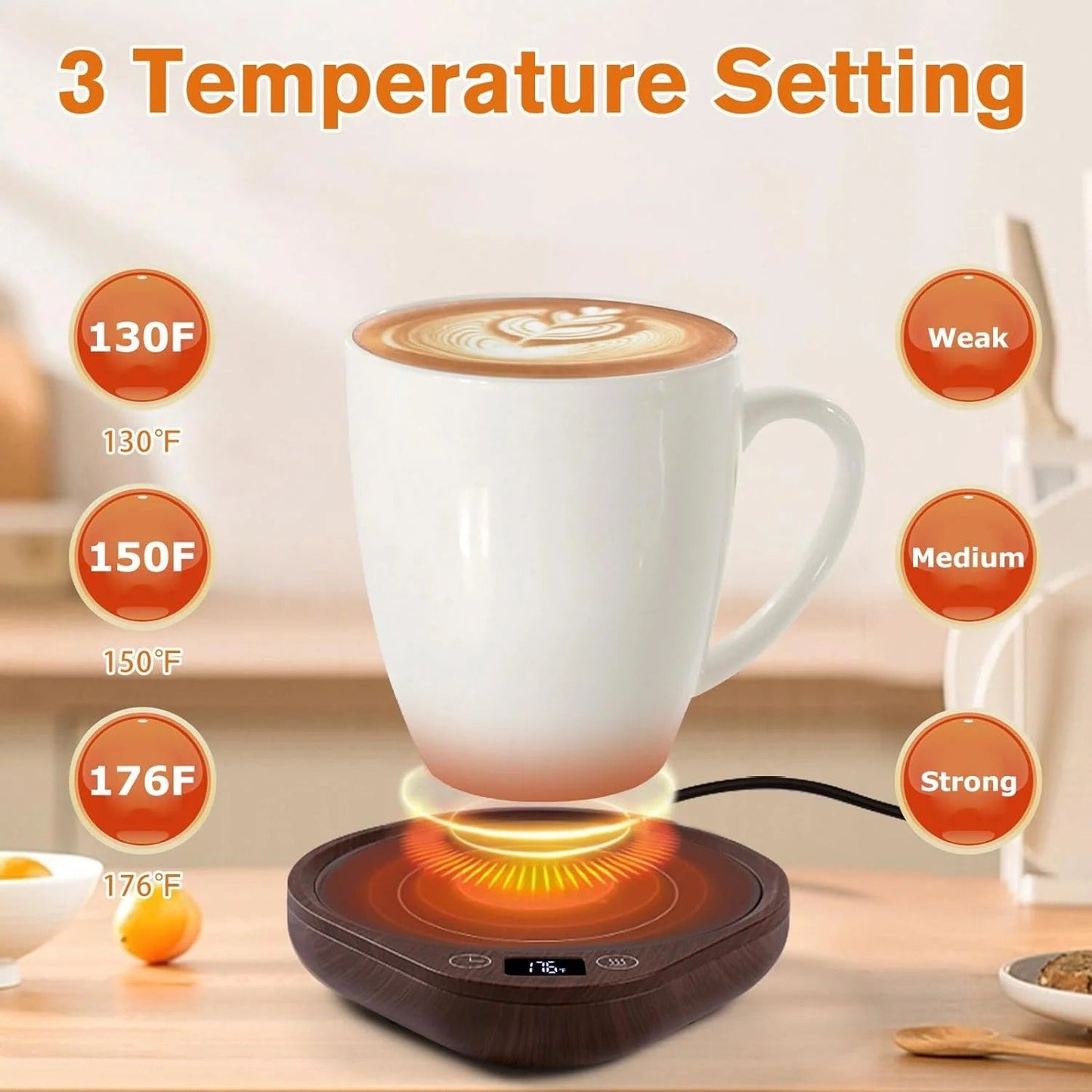 Sollievo Smart Coffee Mug Warmer Set