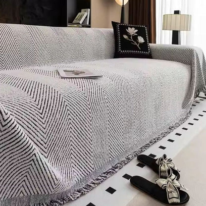 Sollievo Herringbone Sofa Throw Cover