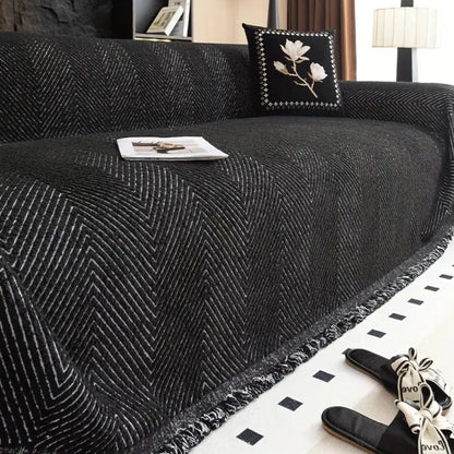 Sollievo Herringbone Sofa Throw Cover