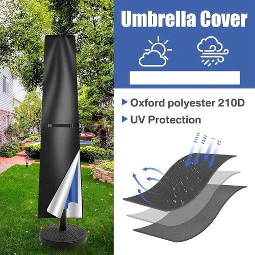 Sollievo Waterproof Parasol Cover with Telescopic Rod
