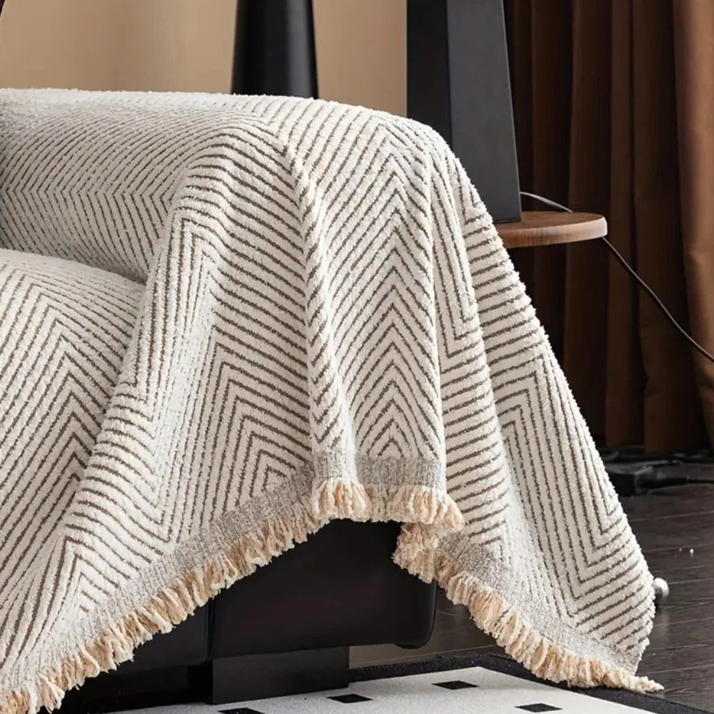Sollievo Herringbone Sofa Throw Cover