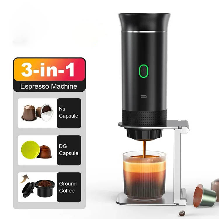 Sollievo Portable Espresso Maker for Ground Coffee, Pods & Capsules