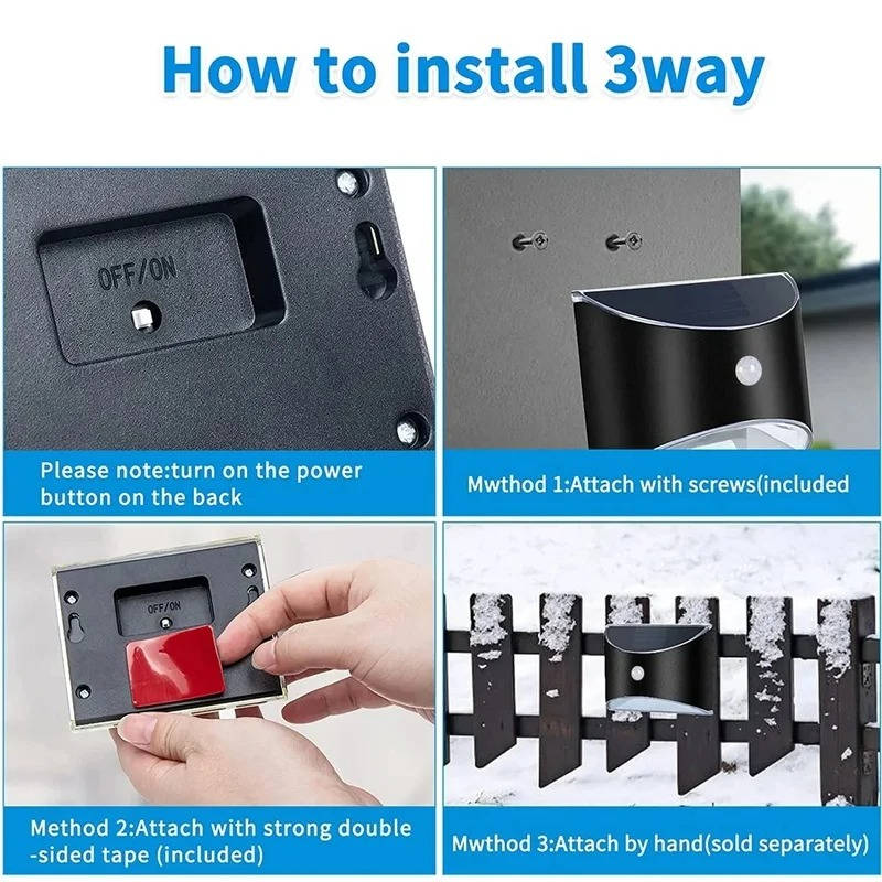 Sollievo Motion Sensor Solar Fence & Stair Lights