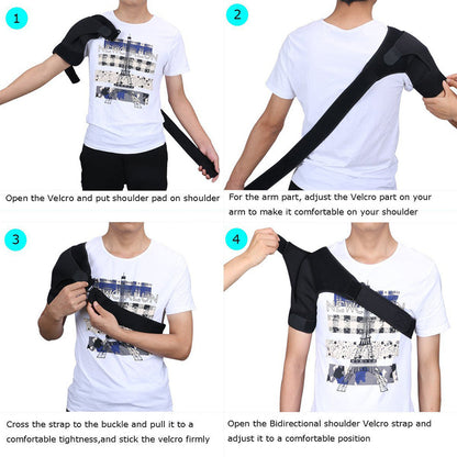 Adjustable Shoulder Support Brace with Ice Pack Holder - The Natural Posture