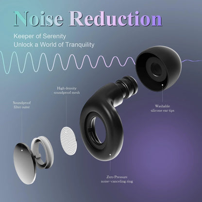 Sollievo 25dB Noise Cancelling Reusable Silicone Ear Plugs