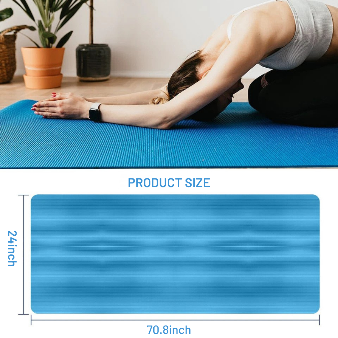 Sollievo Thick Non-Slip Yoga Mat with Strap