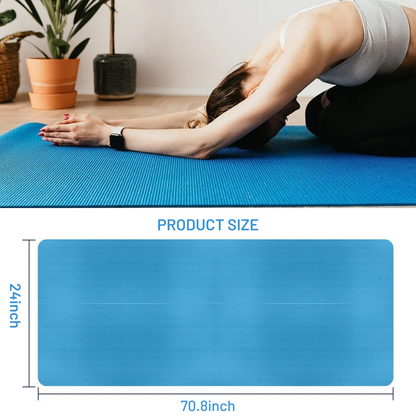 Sollievo Thick Non-Slip Yoga Mat with Strap